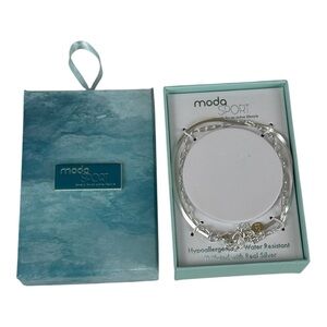 Silver Bracelet Moda Sport double-strand bracelet IP plated with real silver